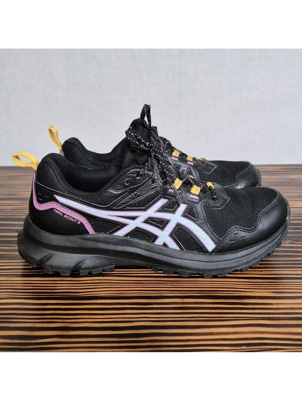 Asics TRAIL SCOUT 3 1012B516 Black Womens Sneakers size 10